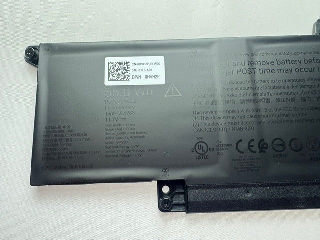 Dell Pro 14/16 Plus PB14250 PB14255 PB16250 55Wh Battery Type VMV83 HVH2P 60GY0 Black Cat PC - Providing Dell Parts Since 1998