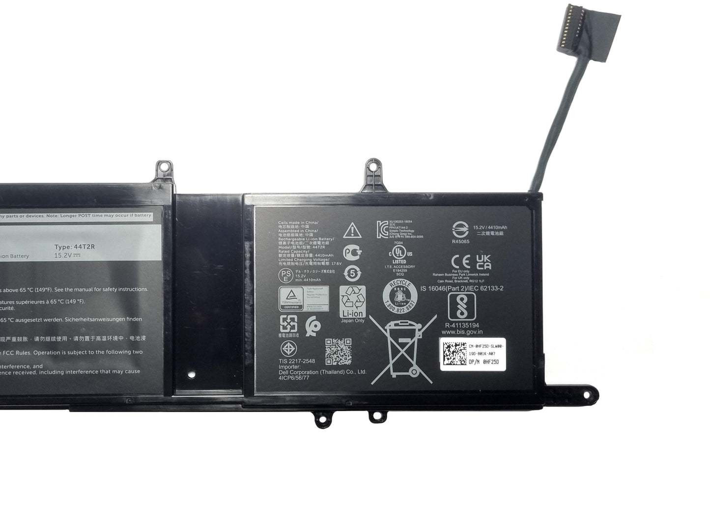 Alienware 15 R3, R4 and 17 R4, R5 Battery 68Wh 4 Cell 44T2R HF25D 546FF Dell