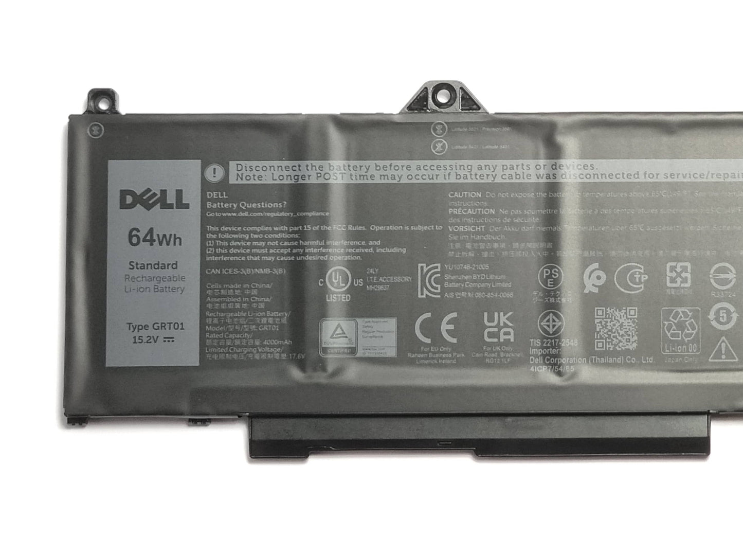Genuine Dell Latitude  5421 5521 5431 5531 4 Cell 64WH Battery GRT01 R05P0