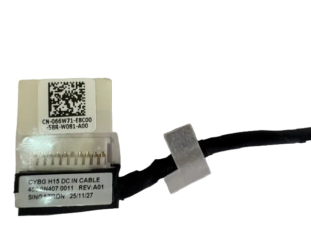 DC Socket Cable For Dell Inspiron 16 Vostro 7510 (2 fan variant) Charging Port  66W71  066W71 Black Cat PC