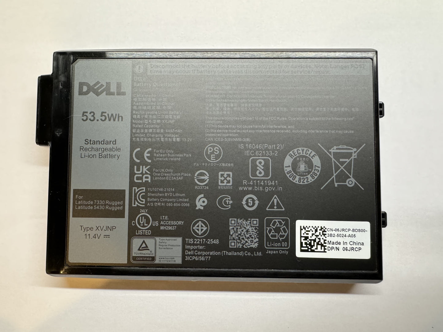 Dell Latitude Rugged 5430 & 7330 53.5Wh Battery Type XVJNP 6JRCP Dell