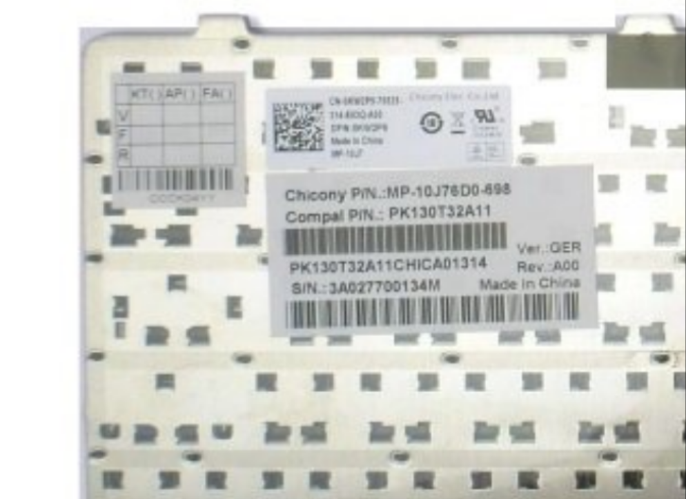 German keyboard Dell Inspiron 3721 5721 3737 5737 KW2P9 Deutsch Layout QWERTZ KW2P9 0KW2P9
