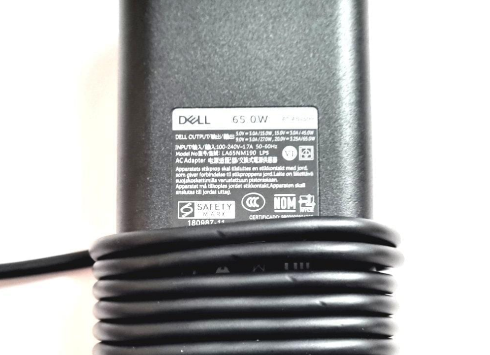 Dell USB-C 65W laptop charger for Latitude, XPS, Chromebook, VT148 WMDHR CJG9W dell pro 14 dell pro 16