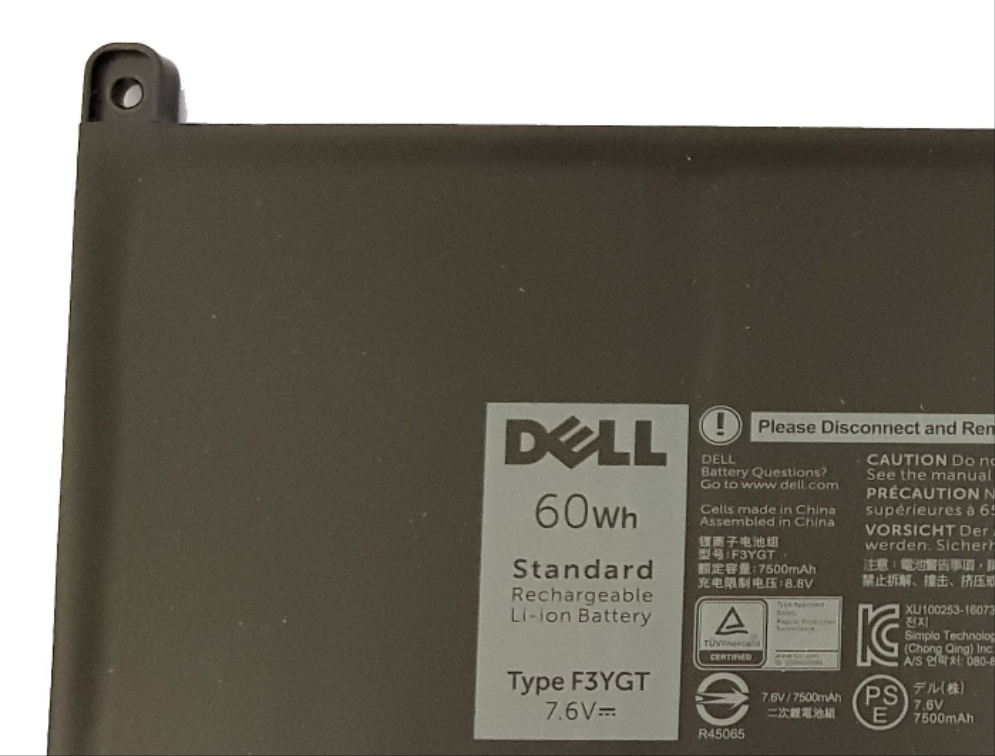 Dell Latitude 7280 7290 7380 7390 7480 7490 Laptop Battery F3YGT DM3WC 60WH laptop batteries for Dell 