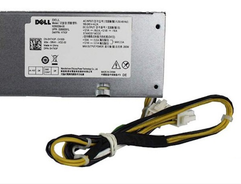 New Dell 260W Power Supply for Certain Optiplex and Precision Models GDCXM 0GDCXM