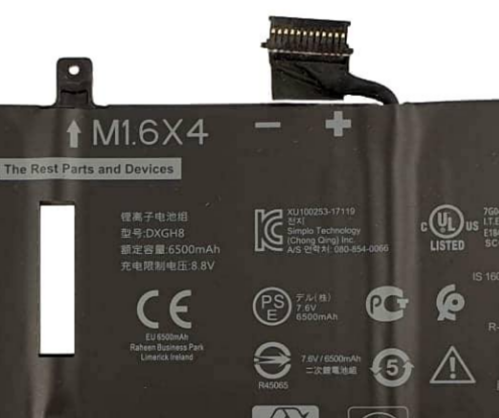 New OEM replacement battery Dell XPS 9305 9370, 9380, 7390, Inspiron 7490 Battery 4 Cell 52WH DXGH8 G8VCF