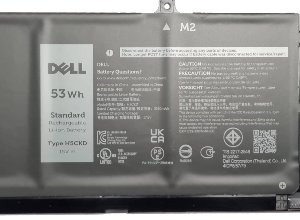 Dell Latitude 3410 Inspiron Vostro Models below  4 Cell 53Wh Laptop Battery H5CKD 9077G genuine replacement oem laptop batteries 