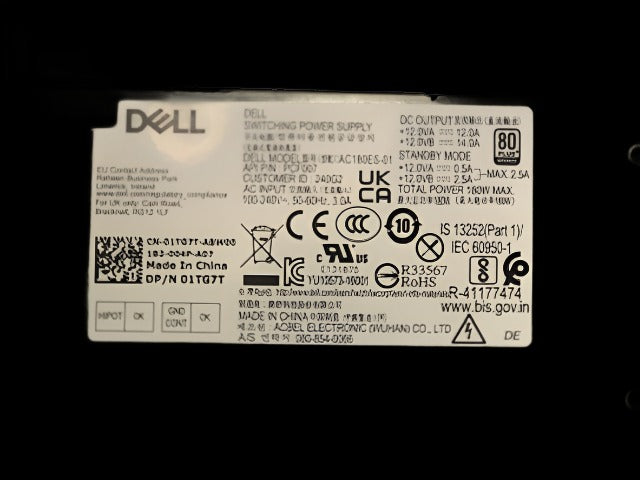 Dell 180W PSU AC180ES-01 1TG7T OPTIPLEX SFF 3050S 5050 7050 Power Supply Black Cat PC - Providing Dell Parts Since 1998