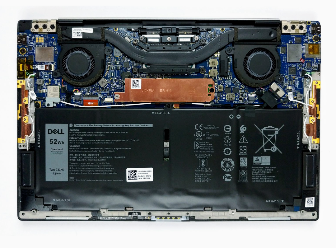 Dell XPS 13 9310 2-in-1  4 Cell 51Wh 7.6V Laptop Battery DD9VF X1W0D 0FDRT replacement laptop batteries 