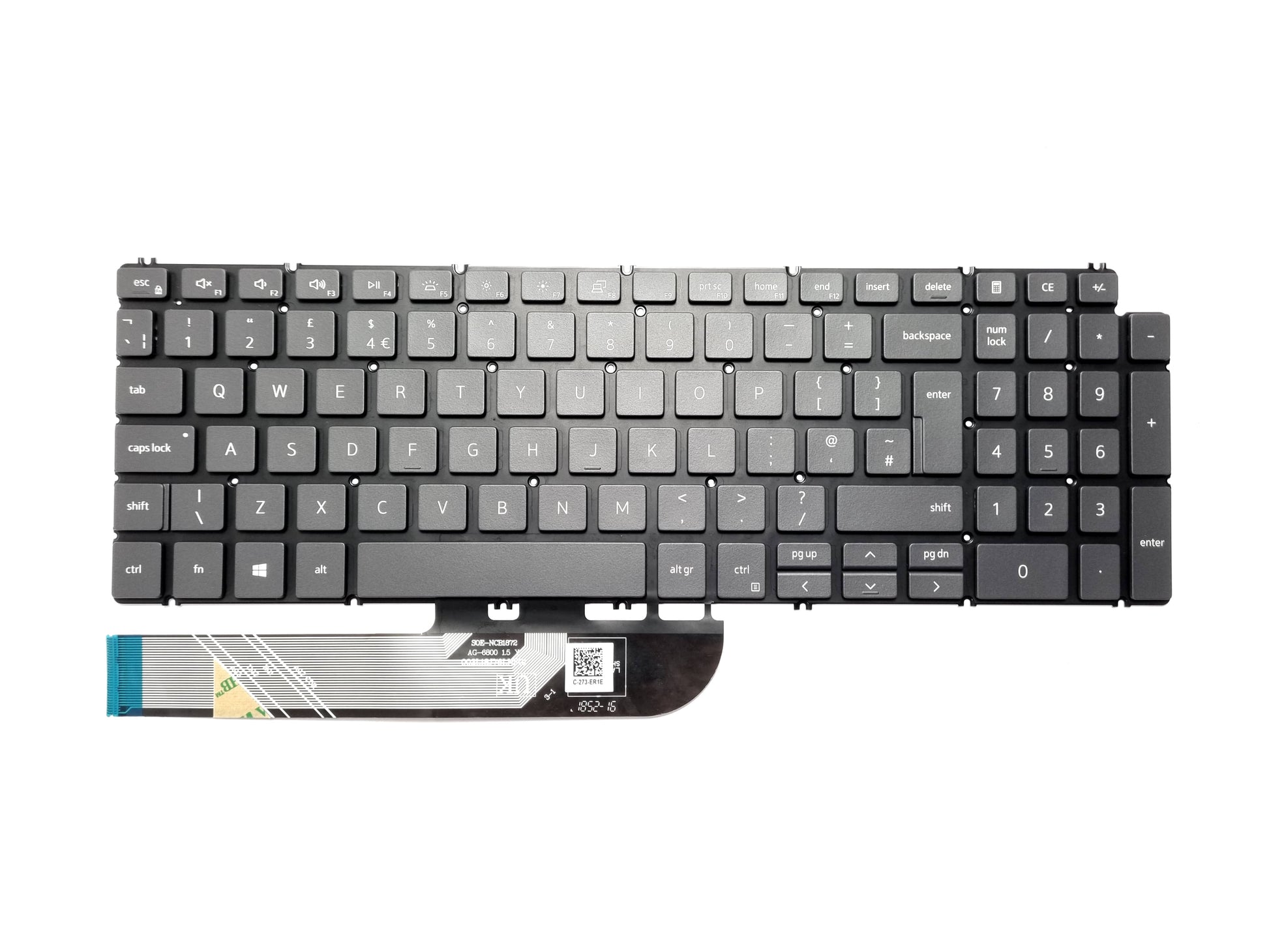 Dell Latitude 3510, Vostro 5502, 5590, Inspiron 7590 UK Keyboard 5M07P ...