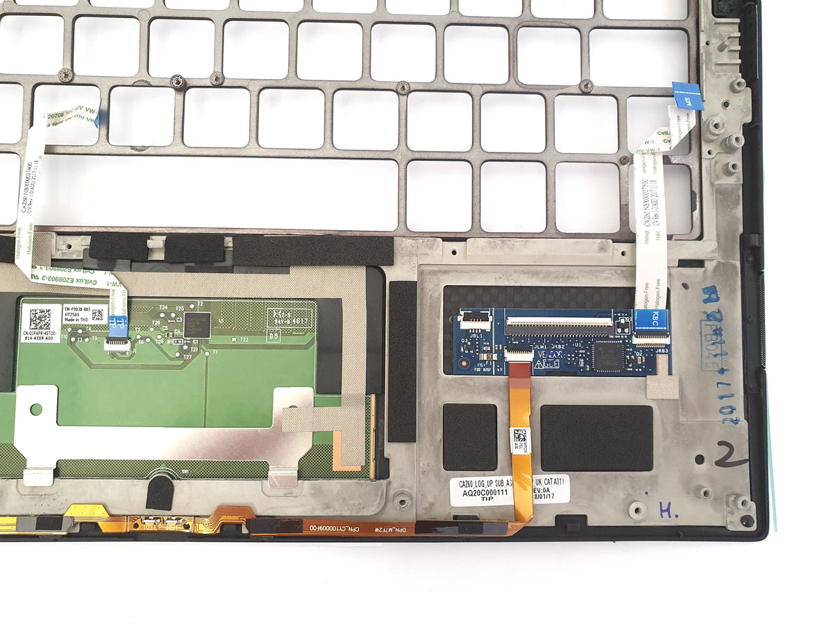 0pyg4 Dell XPS 13 9370 Black Laptop Palmrest + Touchpad, ribbon cables 5YGP6 ...