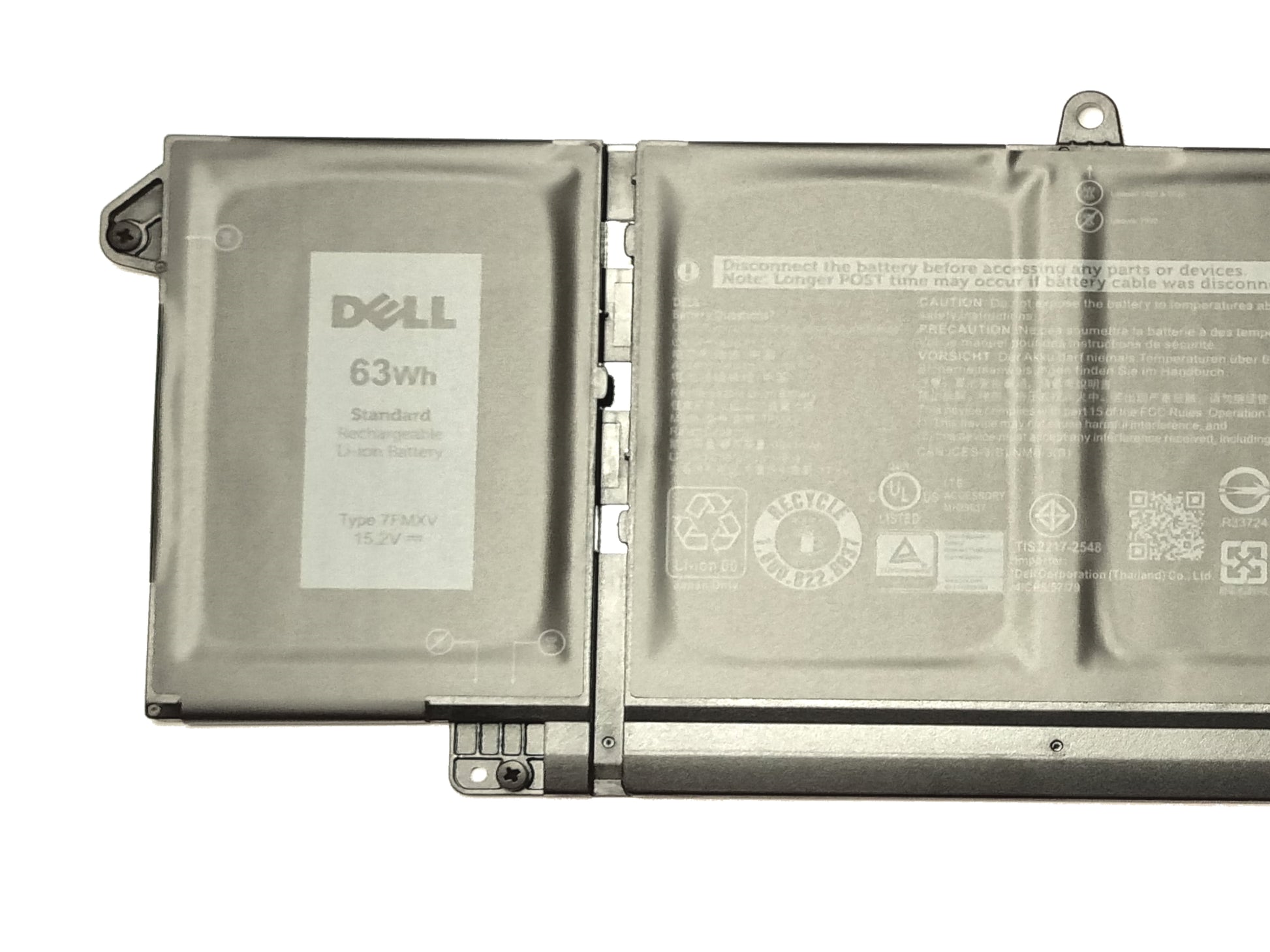 Genuine Dell Latitude 13 5320 7320 14 7420 15 7520 Battery 4 Cell 63Wh 7FMXV 1PP63