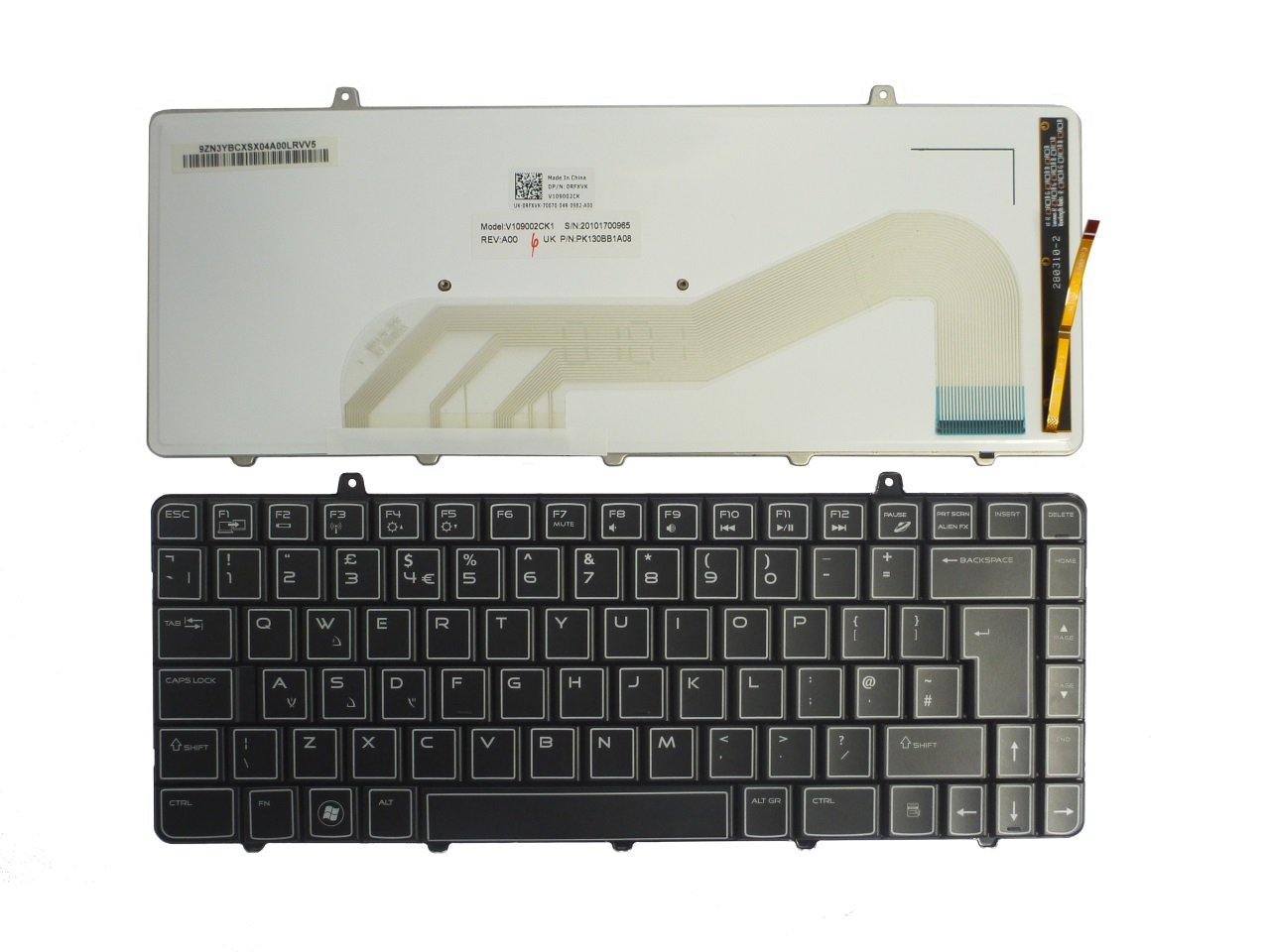 Dell UK Backlit Laptop Keyboard Alienware M11X (R1 only) RFXVK | Black Cat PC