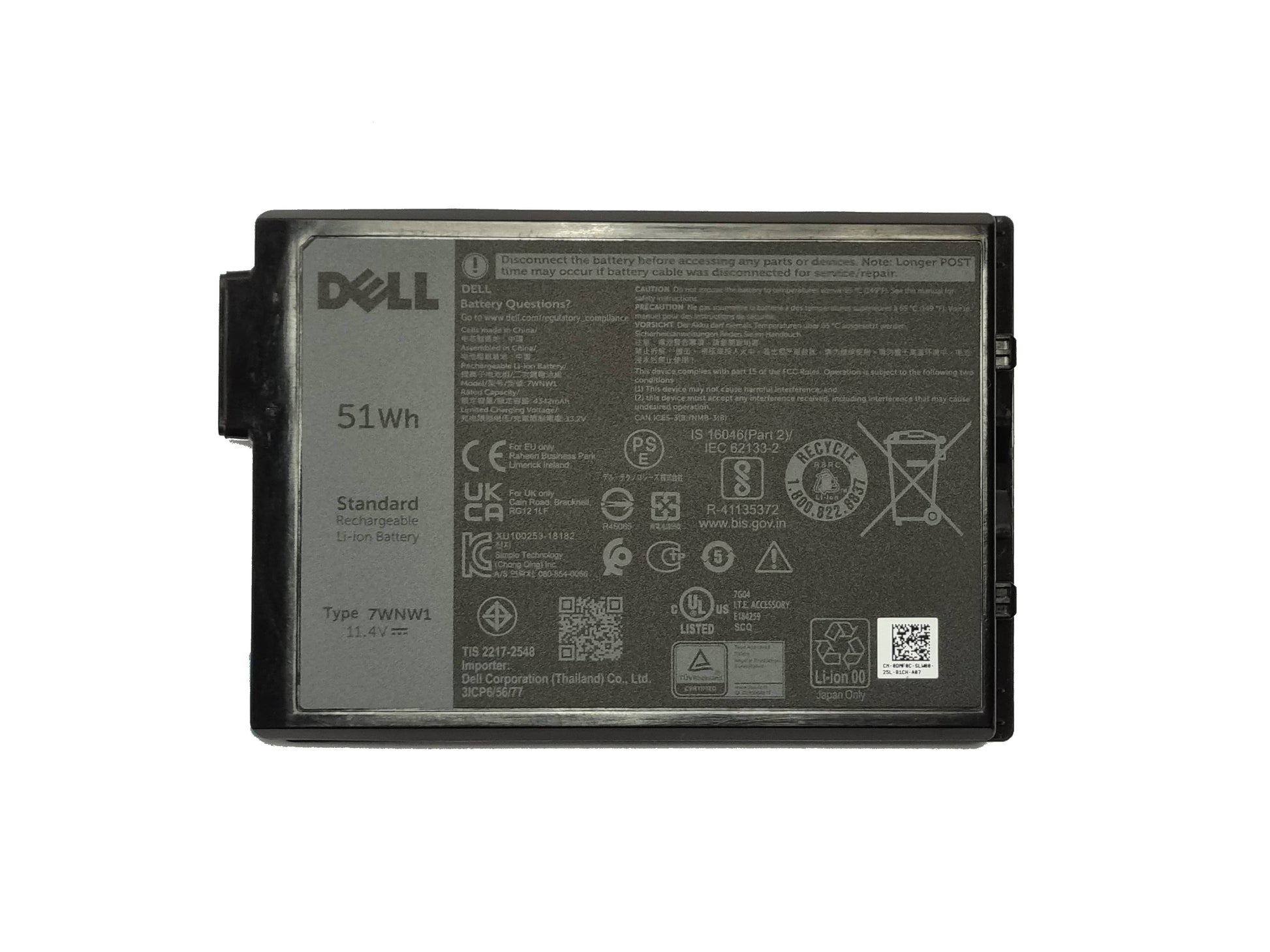 Genuine OEM Dell Latitude Rugged 5420 5424 7424 4 Cell 51Wh Laptop Battery 7WNW1 DM0FC