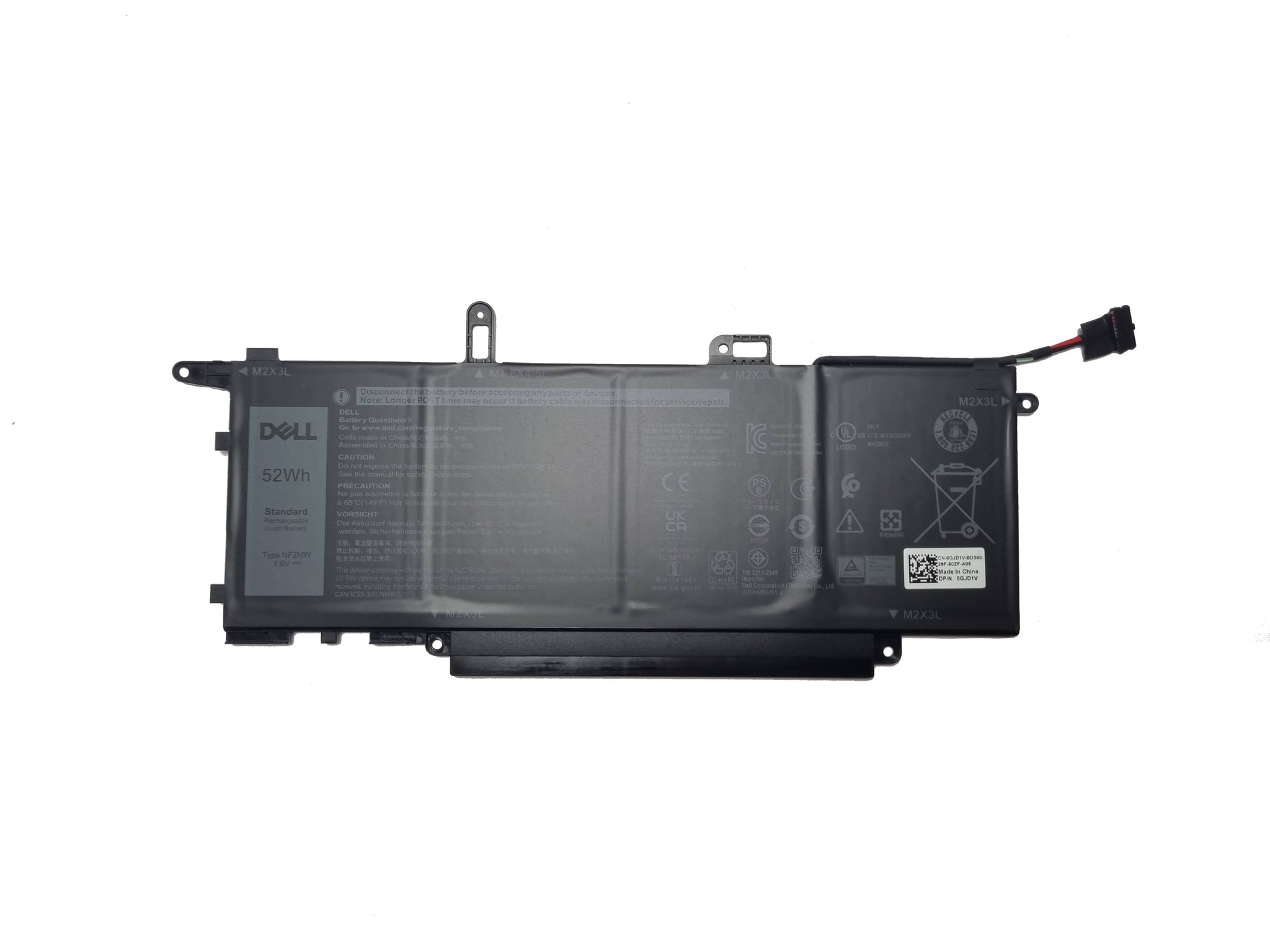 Dell Latitude 7400 2-in-1, 9410 2-in-1 52Wh 4 Cell Battery NF2MW GJD1V