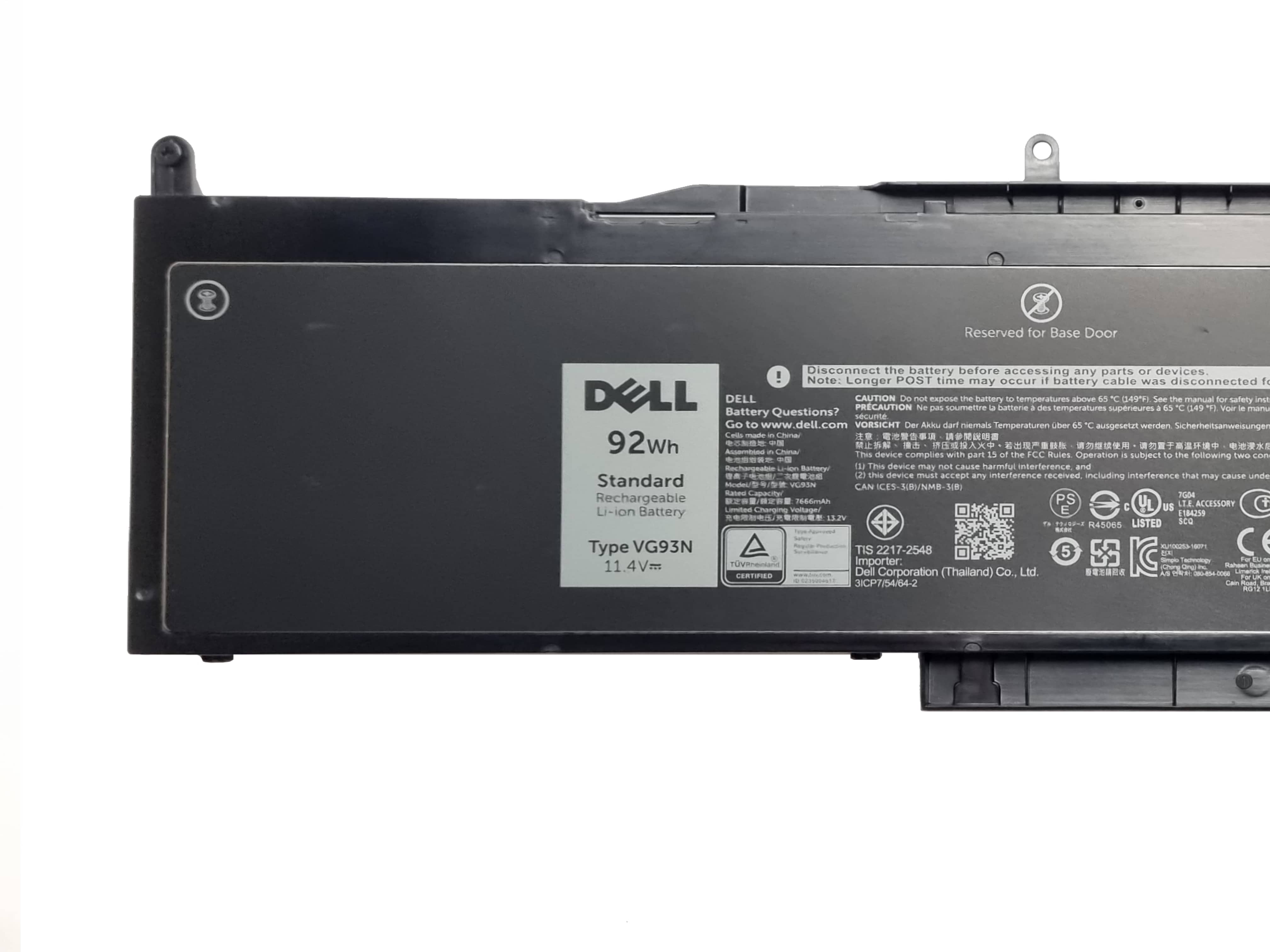 Precision 3520 Rtc Battery Dell Precision 3520 3530, Latitude 5580 5590 Battery VG93N WFWKK NY5PG ...