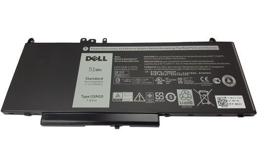 Dell Latitude E5450, E5550 51Whr 4-Cell Laptop Battery Type G5M10, WYJC2 | Black Cat PC