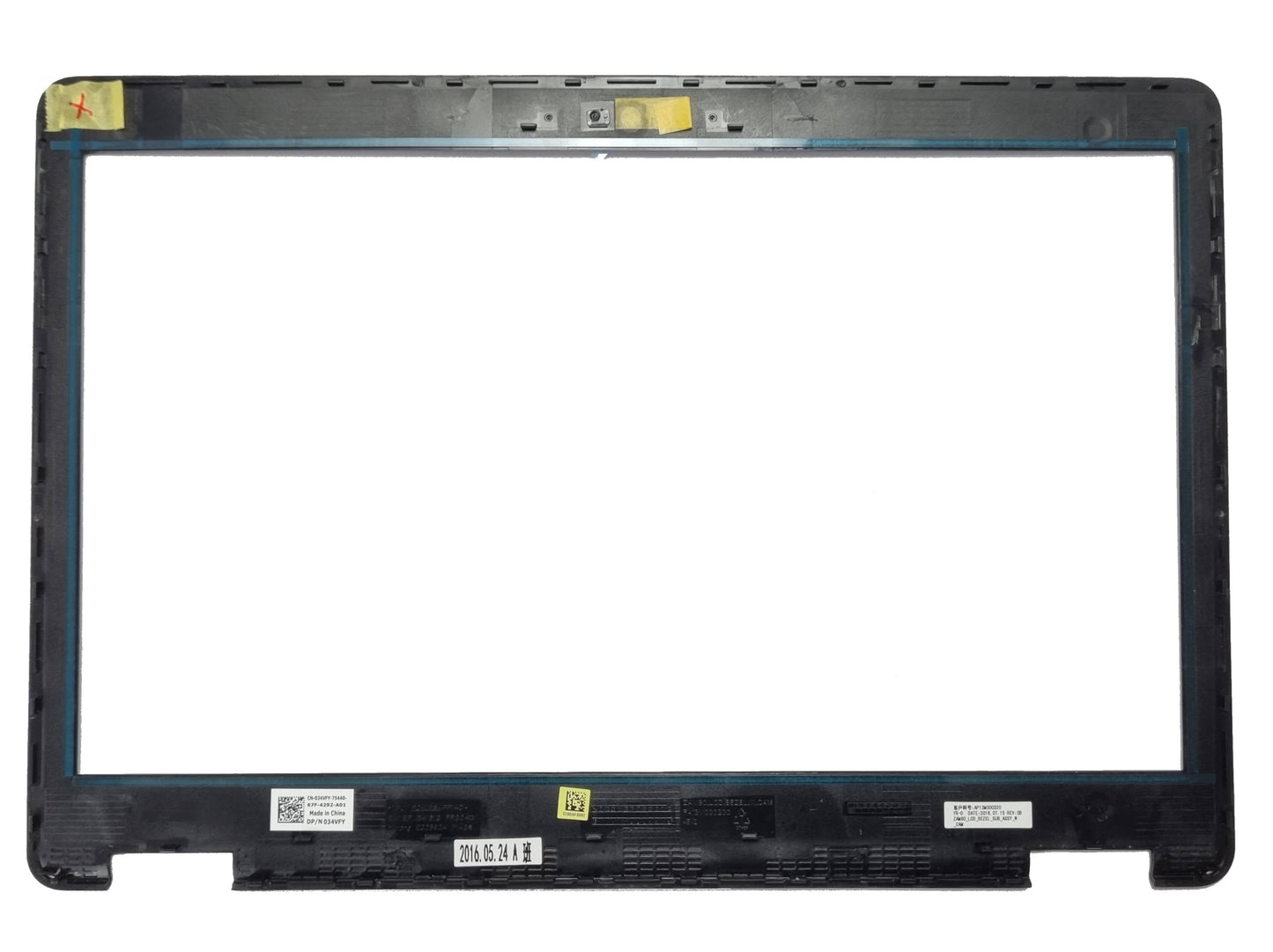 Dell Latitude E5550 Screen Frame Bezel Plastic Trim Webcam port  34VFY 034VFY