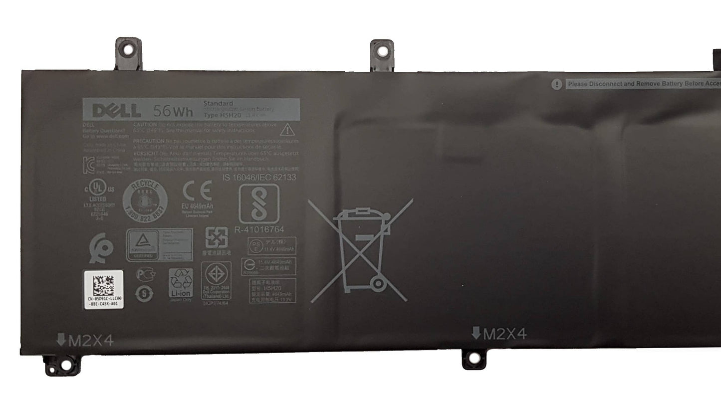Dell Precision 5520, XPS 9560 56wH H5H20 5D91C 3 Cell Laptop Battery | Black Cat PC