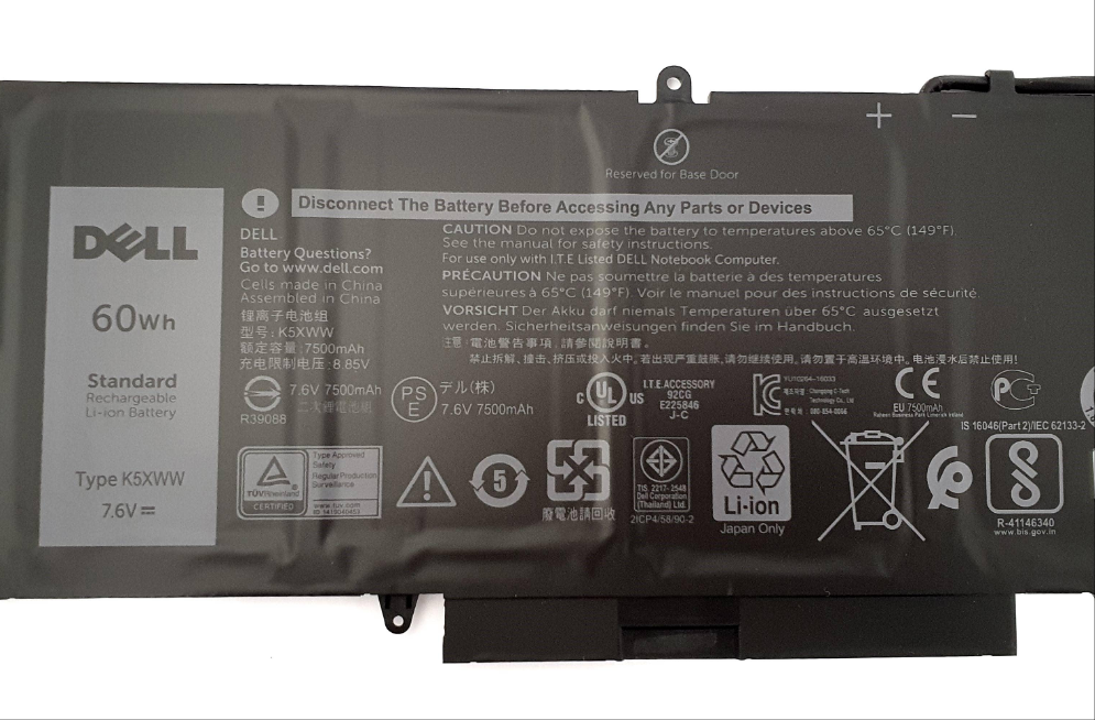 New genuine Dell Latitude 5289, 7389, 7390 2-in-1 4 Cell 60Wh Battery N18GG 6CYH6 K5XWW