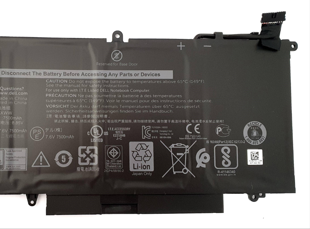 Dell Latitude 5289, 7389, 7390 2-in-1 4 Cell 60Wh Battery N18GG 6CYH6 K5XWW