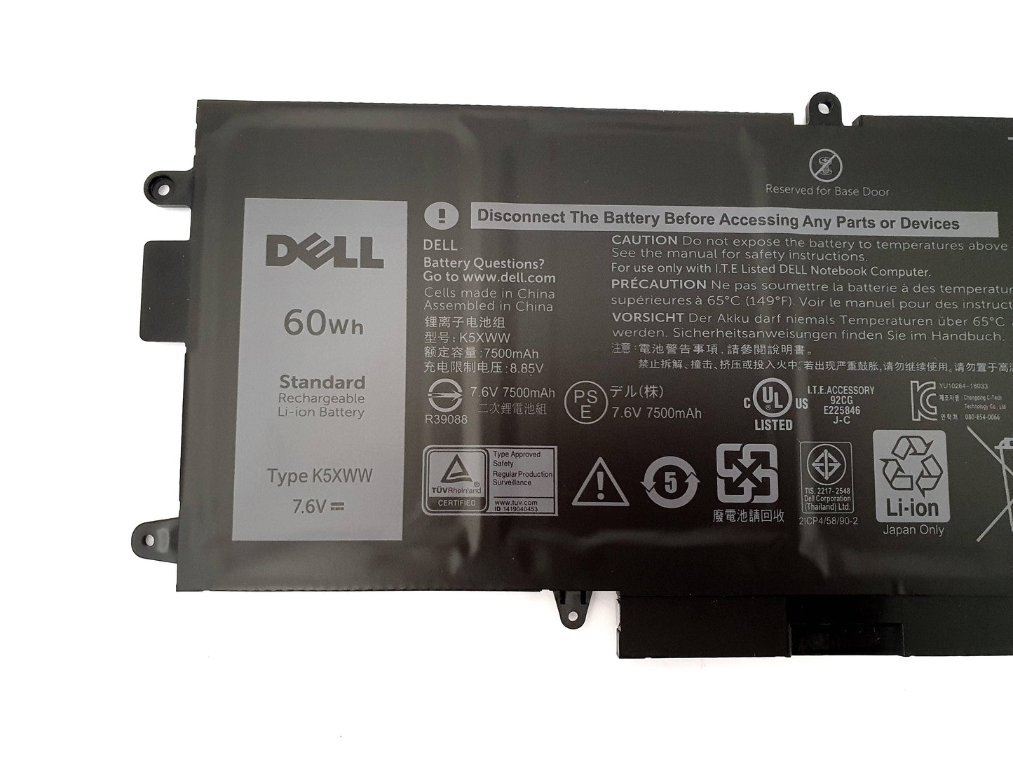 Dell Latitude 5289 2-in-1 4 Cell 60Wh Battery N18GG 725KY 6CYH6 K5XWW | Black Cat PC