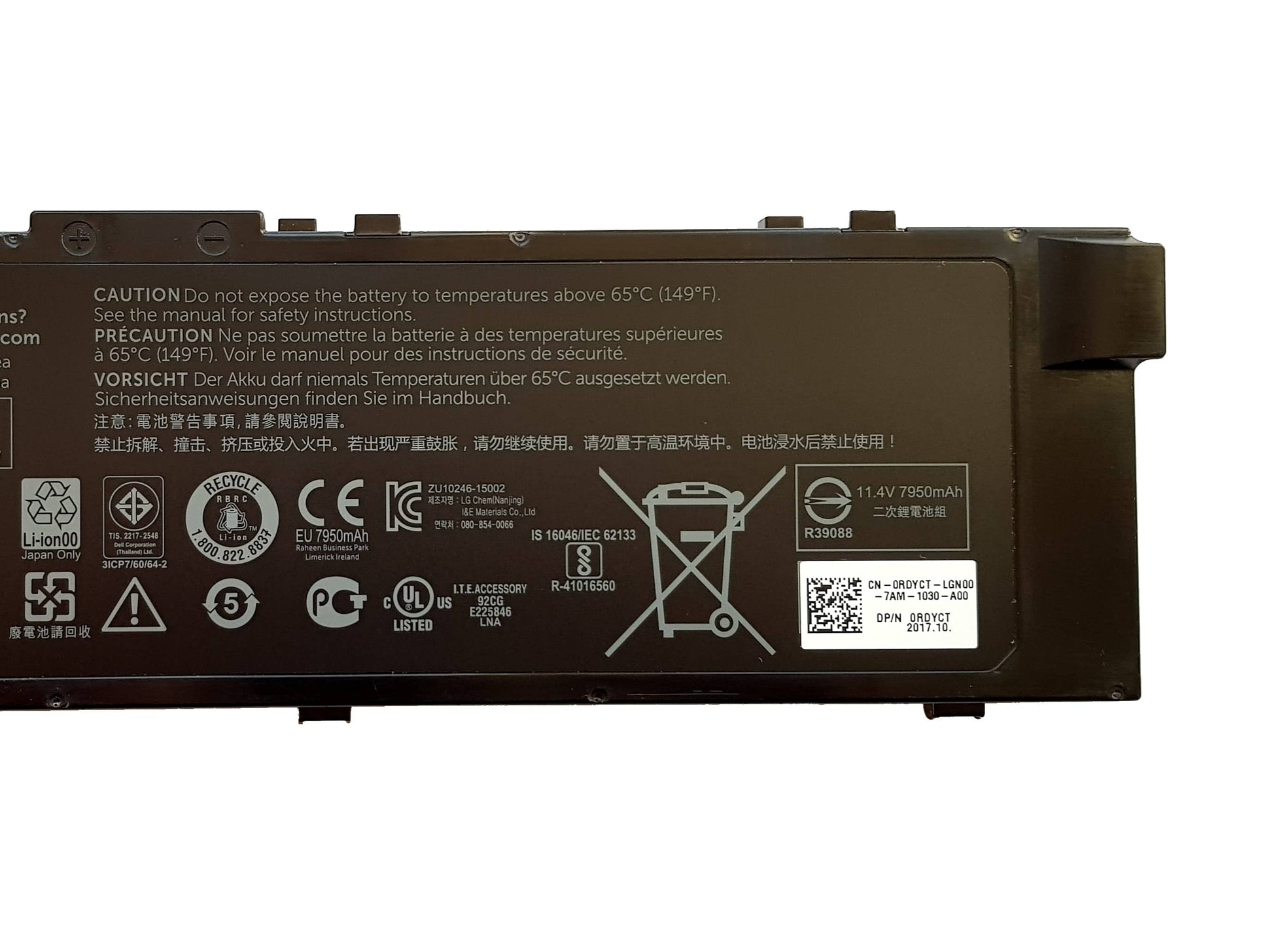 Genuine replacement Products Dell Precision 7510, 7710 Laptop Battery 91Wh 6 Cell MFKVP RDYCT TWCPG