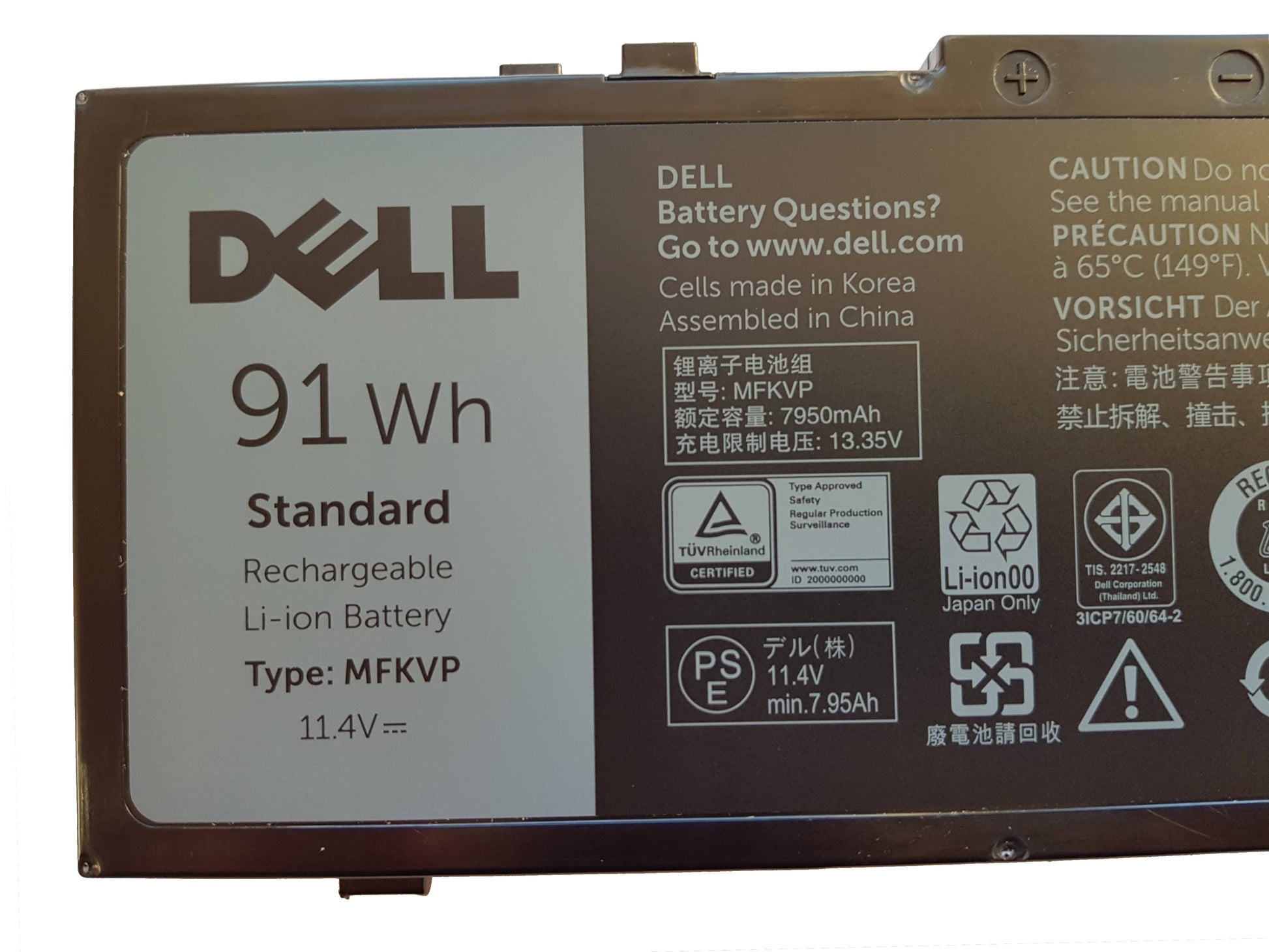 Dell Precision 7710 Laptop Battery 91Wh 6 Cell MFKVP RDYCT TWCPG