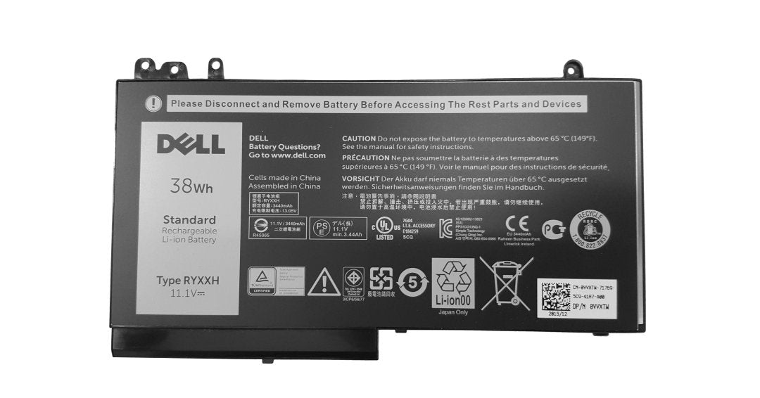 Dell Latitude E5450, E5550,3150, 3160, E5270, E5250 Battery 38Wh RYXXH | Black Cat PC
