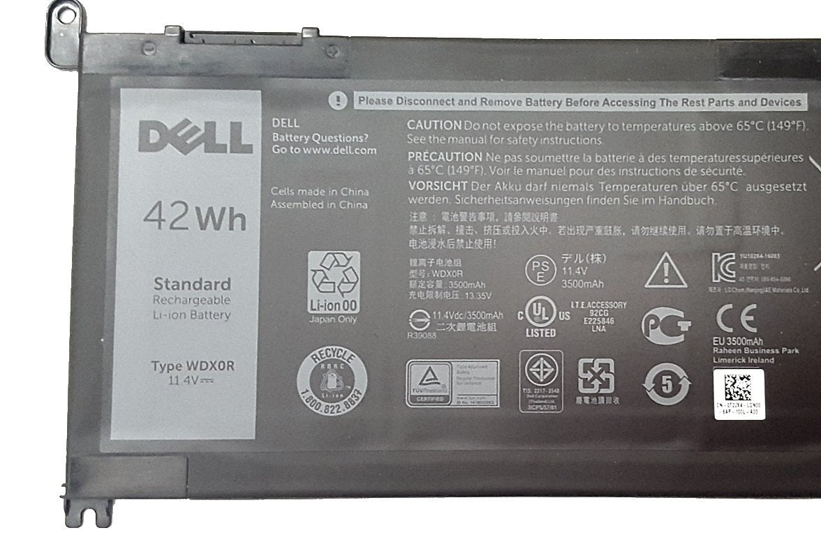 Dell Latitude / Inspiron Laptop battery WDX0R 0WDX0R 42Wh 3 cell | Black Cat PC