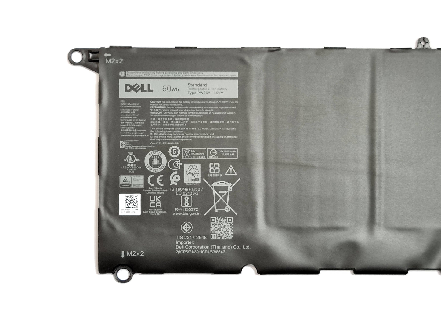 Dell XPS 13 9360 Laptop Battery 60Wh 4 Cell PW23Y TP1GT RNP72 - GENUINE