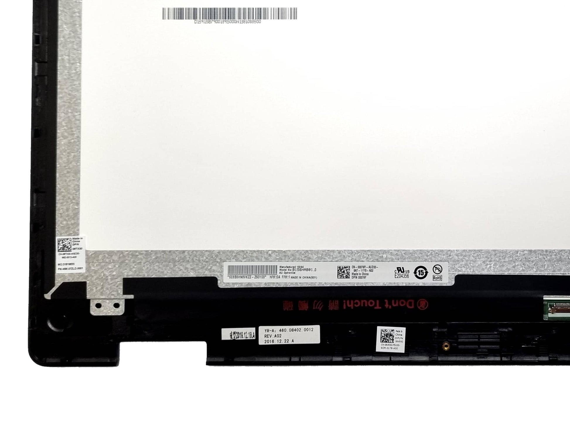 OEM Dell Inspiron 7569 LED Touch Screen Digitizer Assembly Bezel 8TX30 08TX30